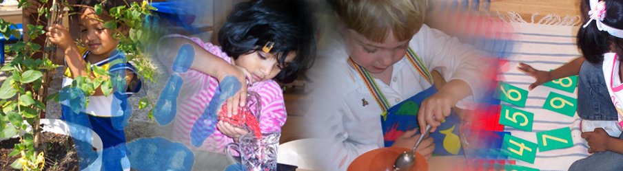 montage of children at nursery